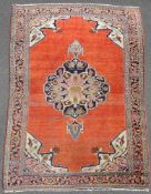 Bidjar Dorfteppich, Iran. Alt, um 1910. 206 cm x 142 cm. Handgeknüpft in Persien. Wolle auf