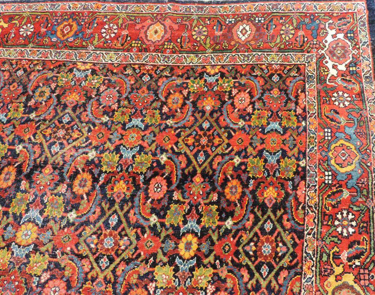 Bidjar Triculum Teppich. Iran. Antik, um 1890. 614 cm x 405 cm. Handgeknüpft in Persien. Wolle auf - Image 7 of 12