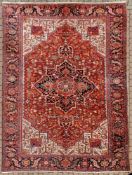 Heriz Dorfteppich. Iran, alt, um 1940. 394 cm x 282 cm. Handgeknüpft in Persien. Heriz village