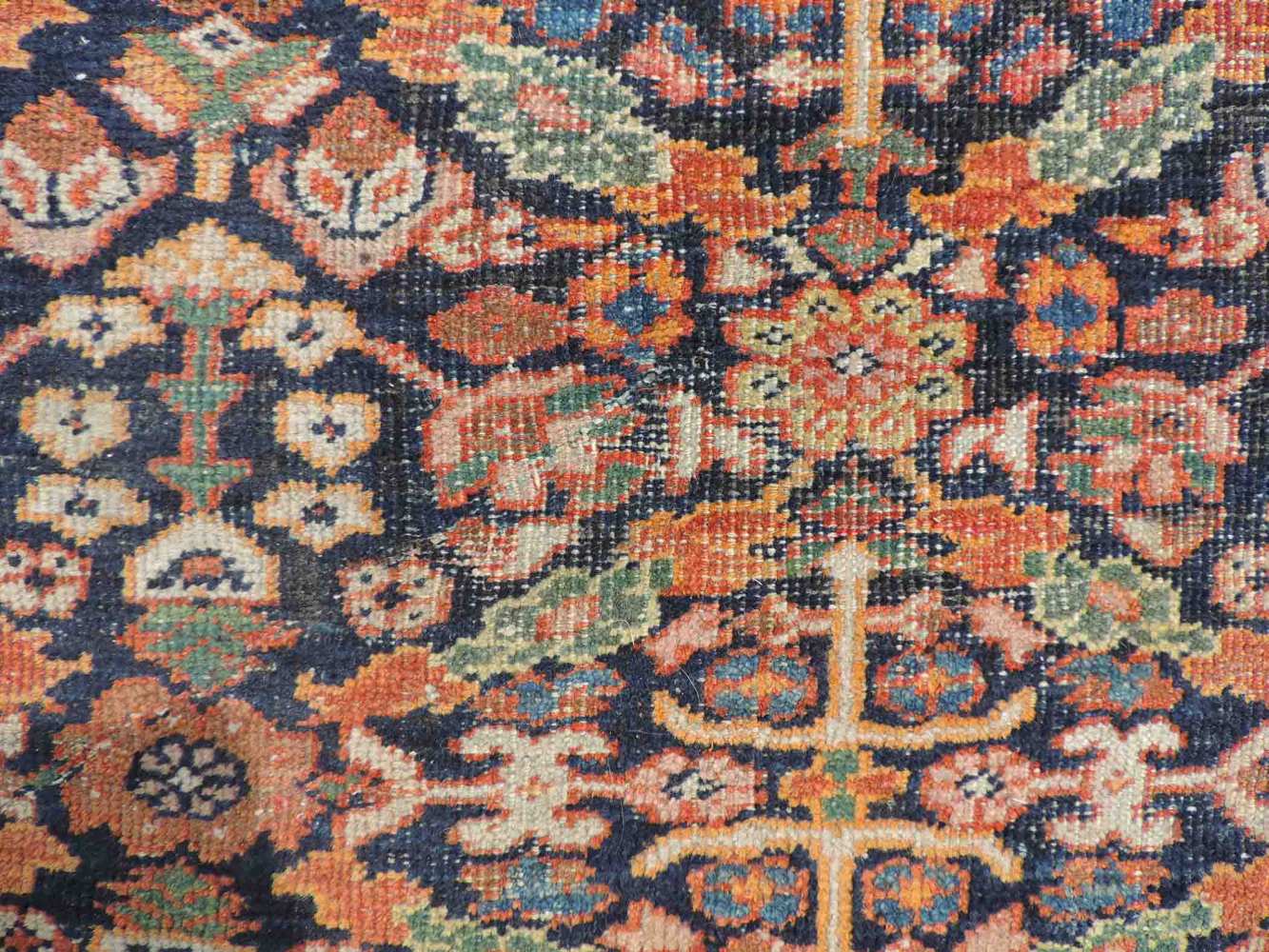 Mahal Salonteppich, Iran. Antik, um 1900. 345 cmx 275 cm. Handgeknüpft in Persien. Wolle auf - Image 7 of 8