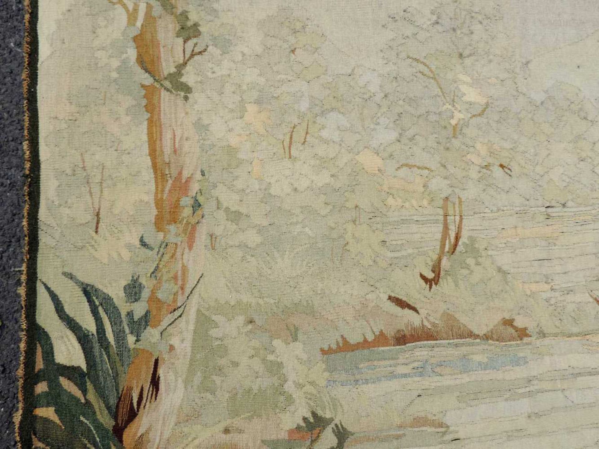 Aubusson-Tapisserie. Frankreich, antik, um 1860. 160 cm x 120 cm. Handgewebt, Wolle und Seide. - Image 3 of 9