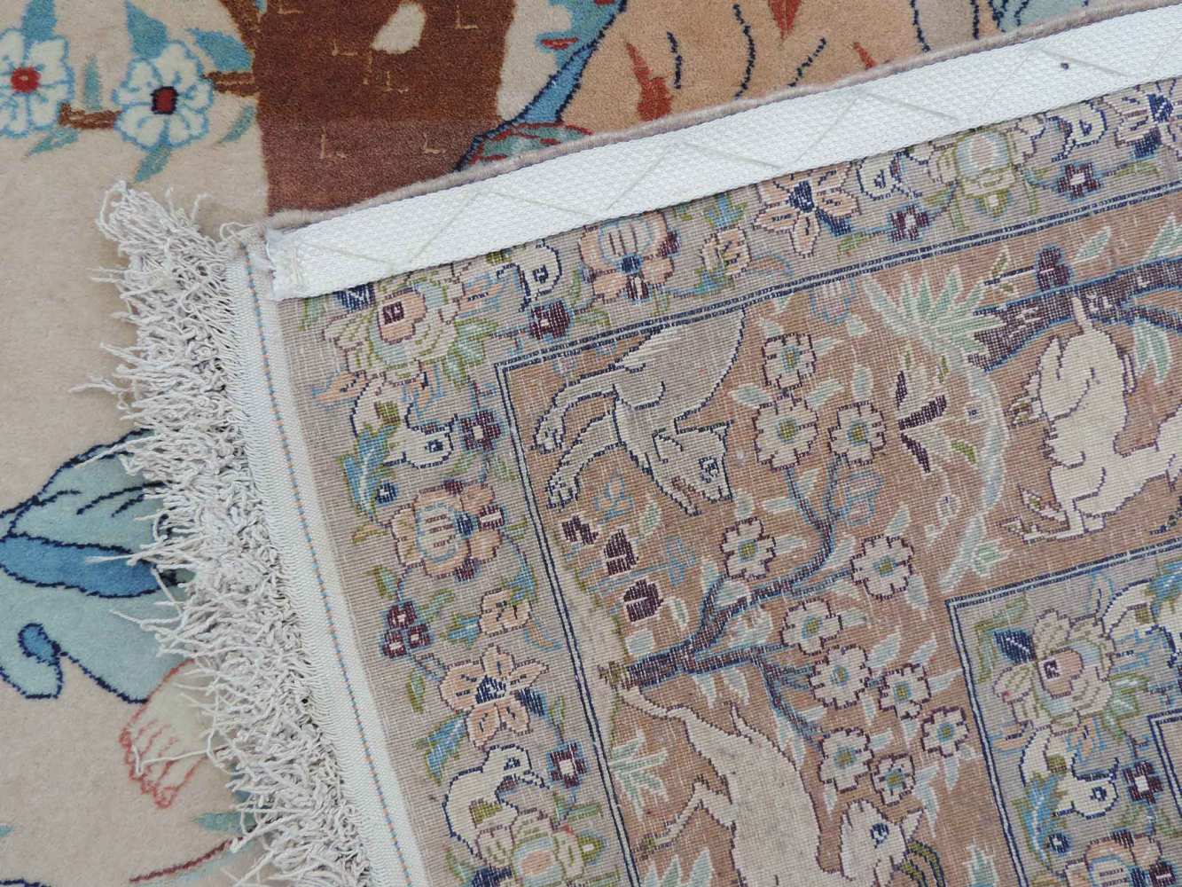 Nain Bildteppich, Iran. Selten fein. 170 cm x 112 cm. Handgeknüpft in Persien. Wolle auf - Image 5 of 6