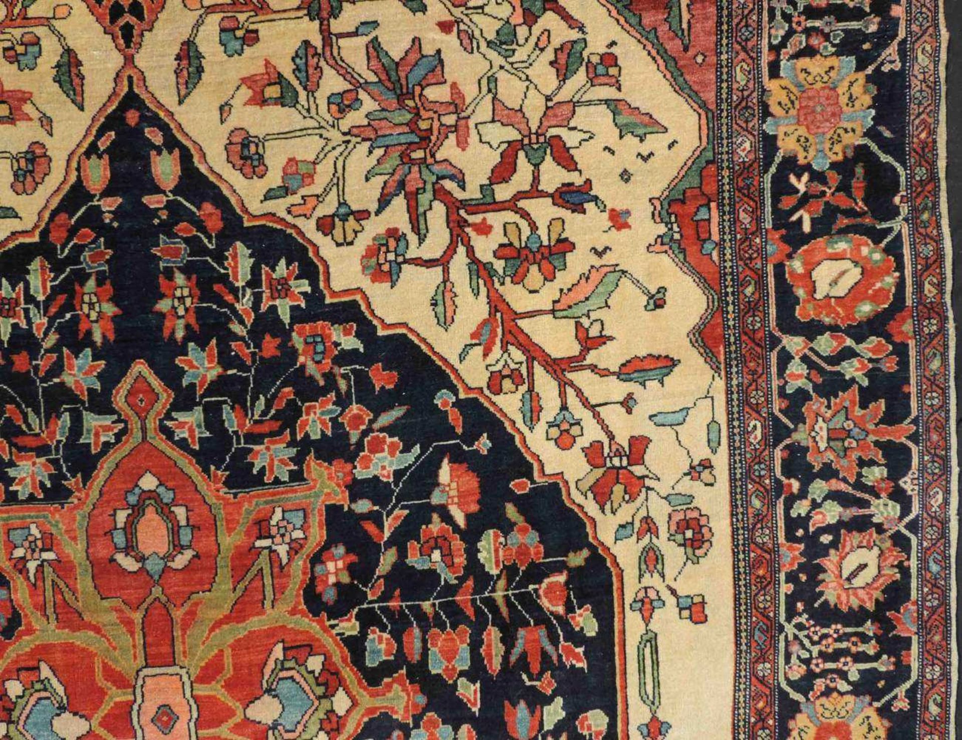 Saruk Ferraghan. Iran. Antik, Mitte 19. Jahrhundert. 190 cm x 135 cm. Teppich, handgeknüpft in - Image 11 of 12