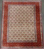 Weramin Manufakturteppich, Iran. Fein. 222 cm x 156 cm. Handgeknüpft in Persien. Wolle auf