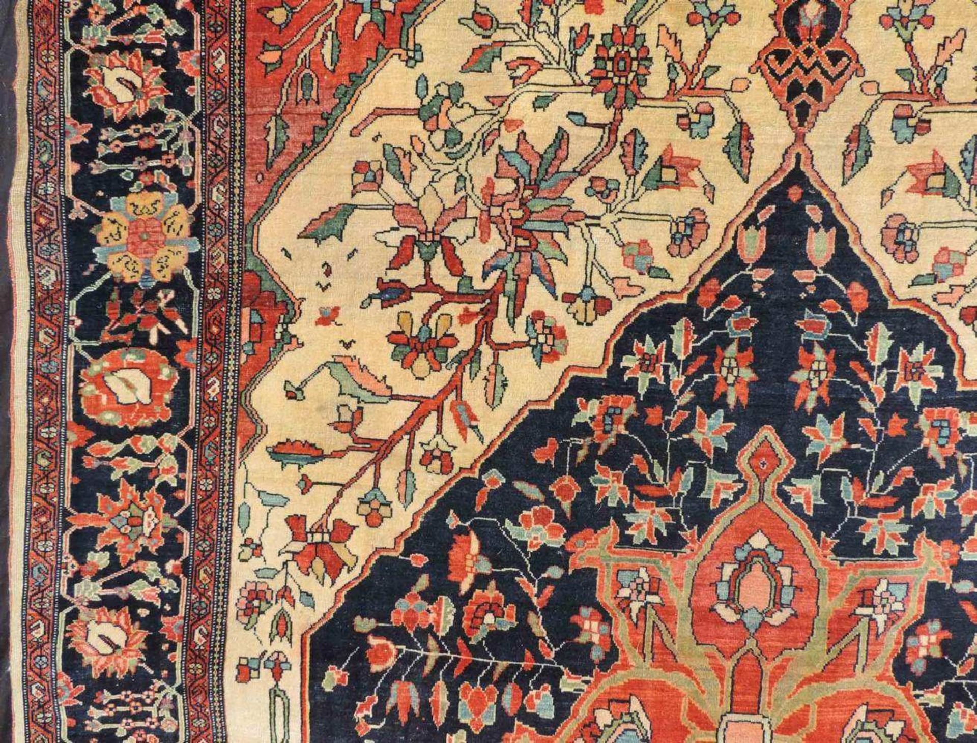 Saruk Ferraghan. Iran. Antik, Mitte 19. Jahrhundert. 190 cm x 135 cm. Teppich, handgeknüpft in - Image 10 of 12