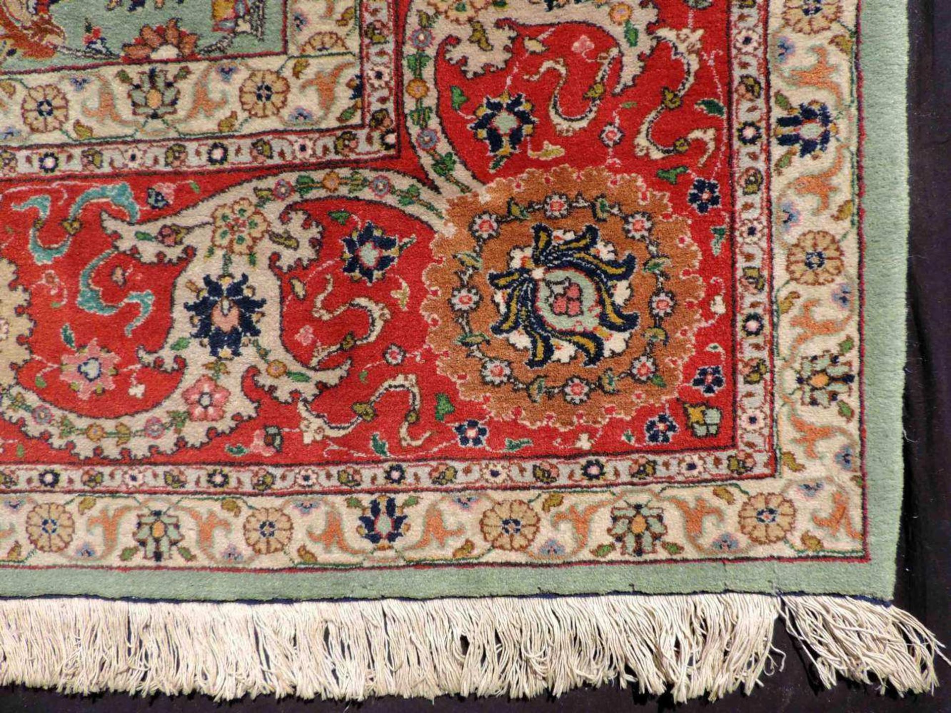 Täbriz "Shah - Abbas" Teppich. Iran. Fein. 344 cm x 251 cm. Handgeknüpft in Persien. Wolle auf - Image 6 of 13