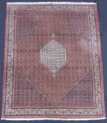 Bidjar. Teppich, Iran. Fein. 343 cm x 251 cm. Handgeknüpft in Persien. Korkwolle auf Baumwolle.