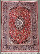 Keschan Dosar, fein. Iran. 202 cm x 136 cm. Teppich, handgeknüpft in Persien. Wolle auf Baumwolle.