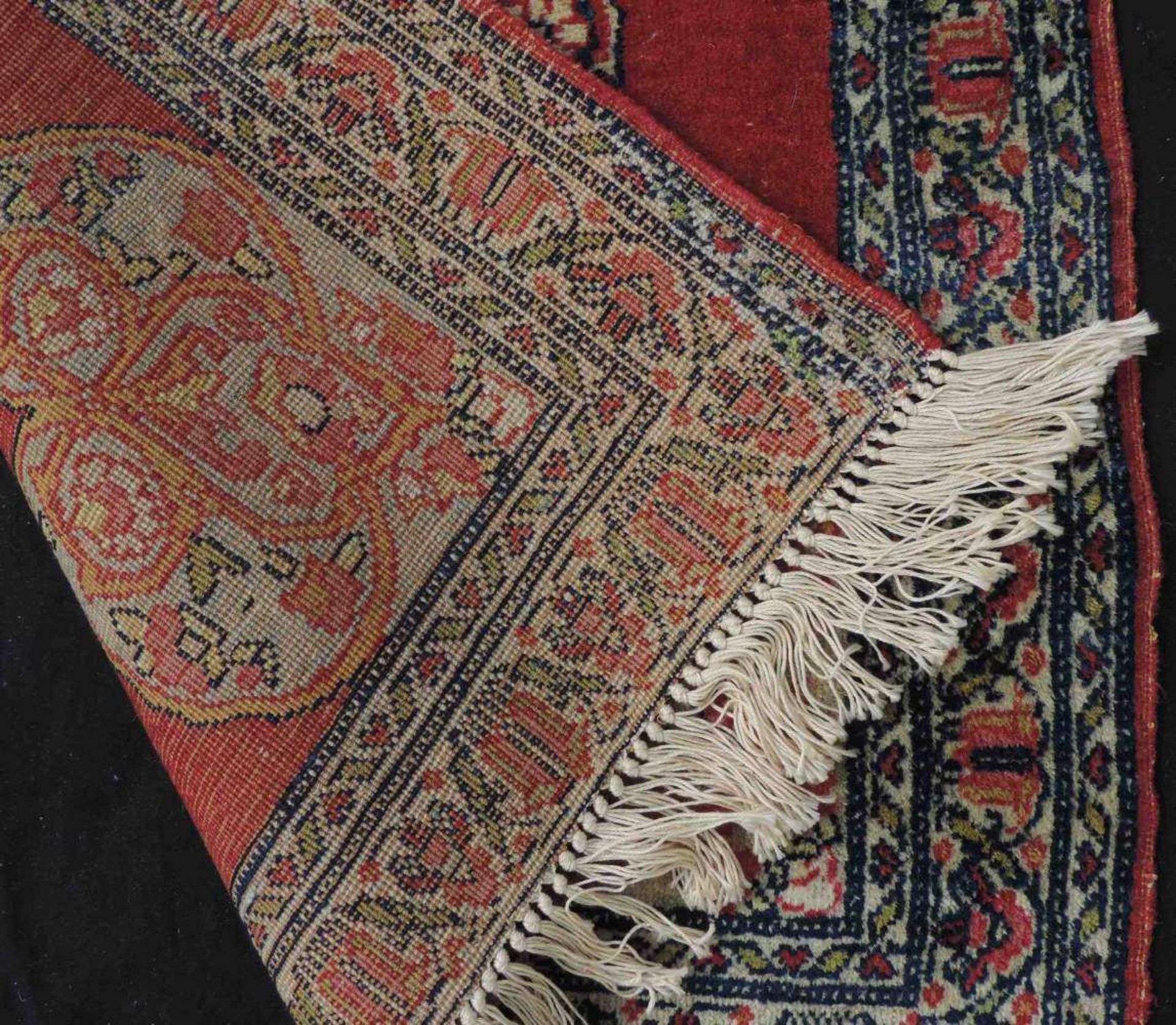 Kirman Lawer Poschti, Iran. Antik, um 1900. 88 cm x 57 cm. Manufakturteppich. Handgeknüpft in - Image 5 of 6