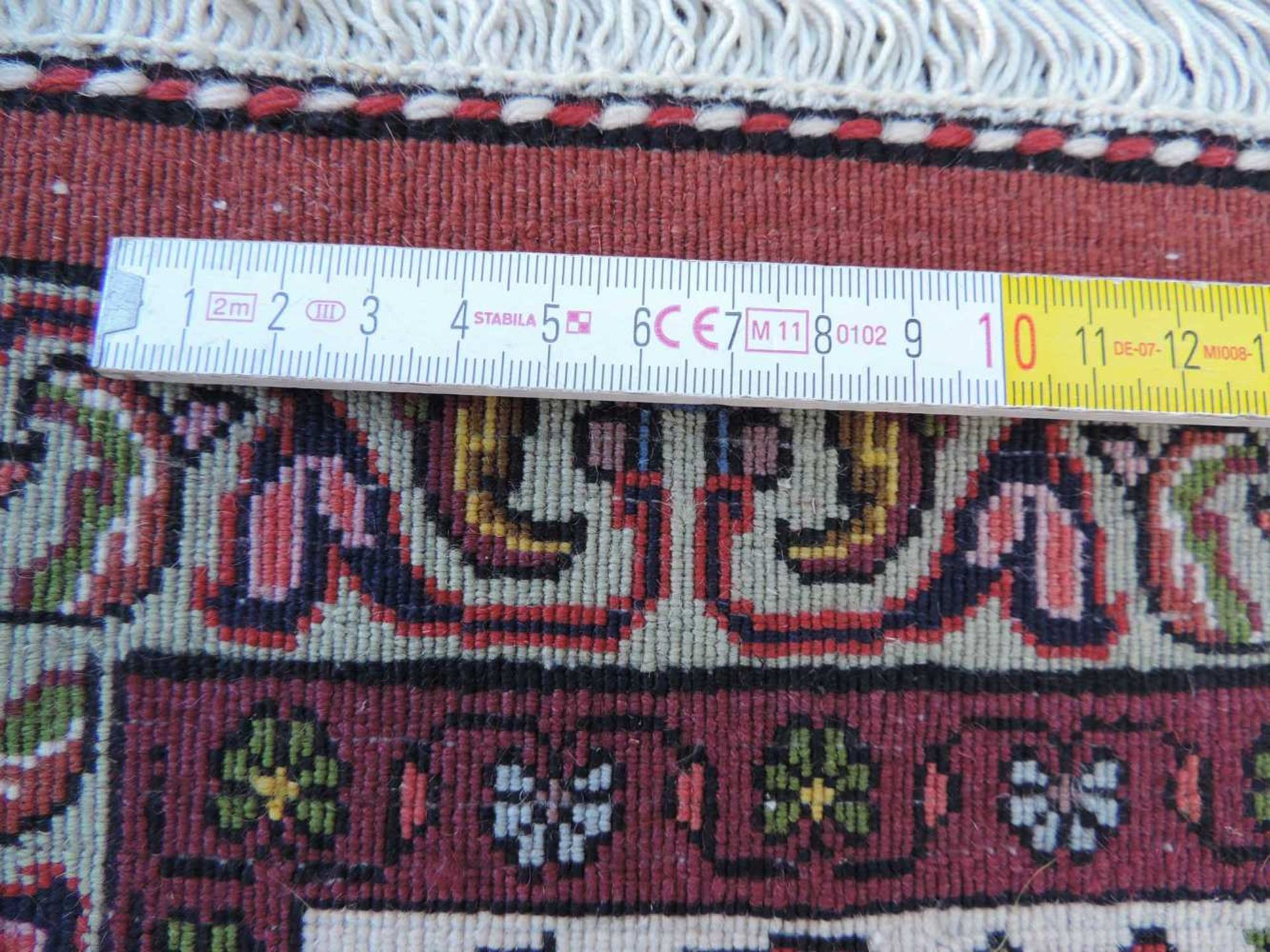 Bidjar. Teppich, Iran. Fein. 343 cm x 251 cm. Handgeknüpft in Persien. Korkwolle auf Baumwolle. - Image 6 of 14