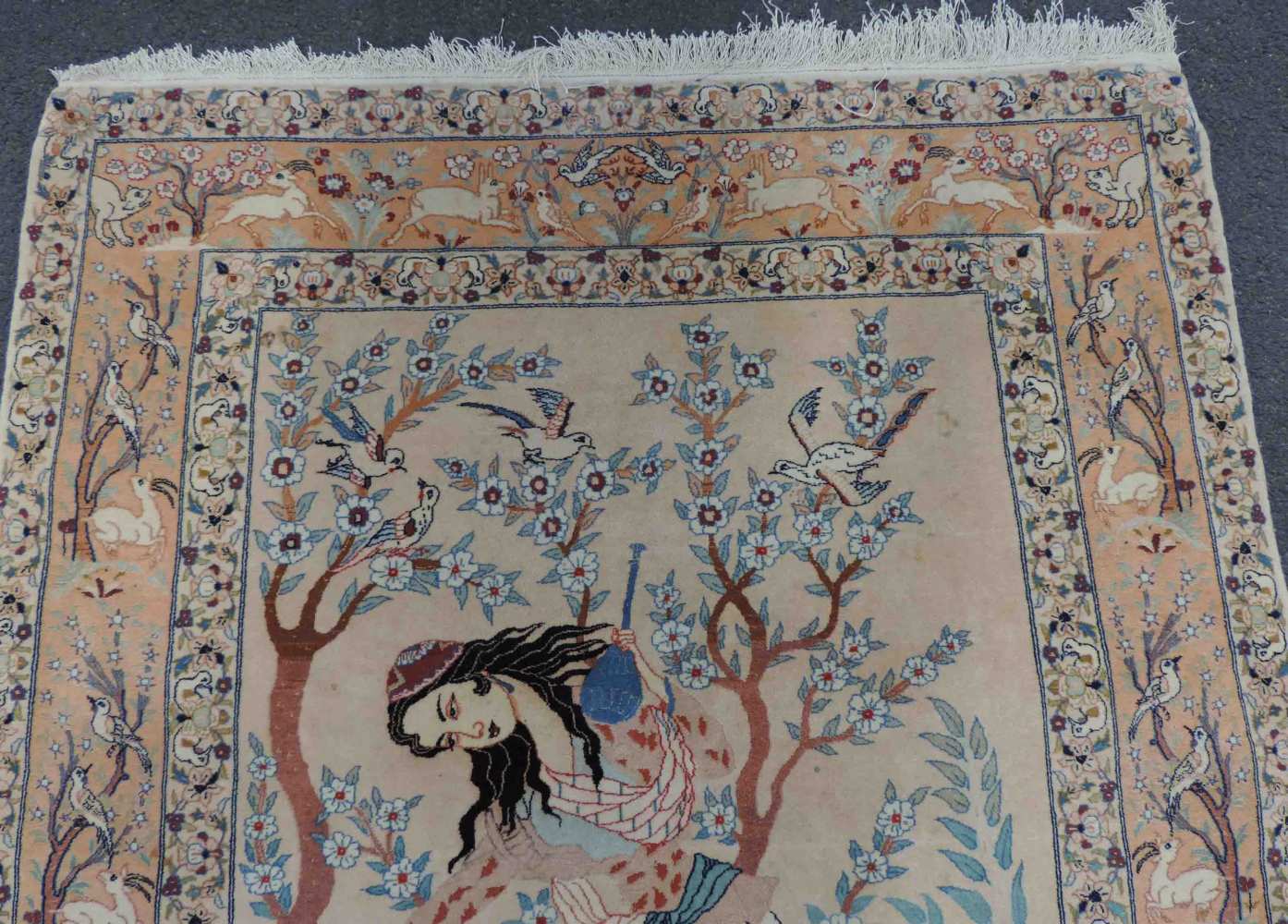 Nain Bildteppich, Iran. Selten fein. 170 cm x 112 cm. Handgeknüpft in Persien. Wolle auf - Image 4 of 6