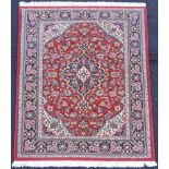 Ghom, Iran. Teppich, handgeknüpft in Persien. 152 cm x 108 cm. Wolle mit Seide auf Baumwolle. Qum,