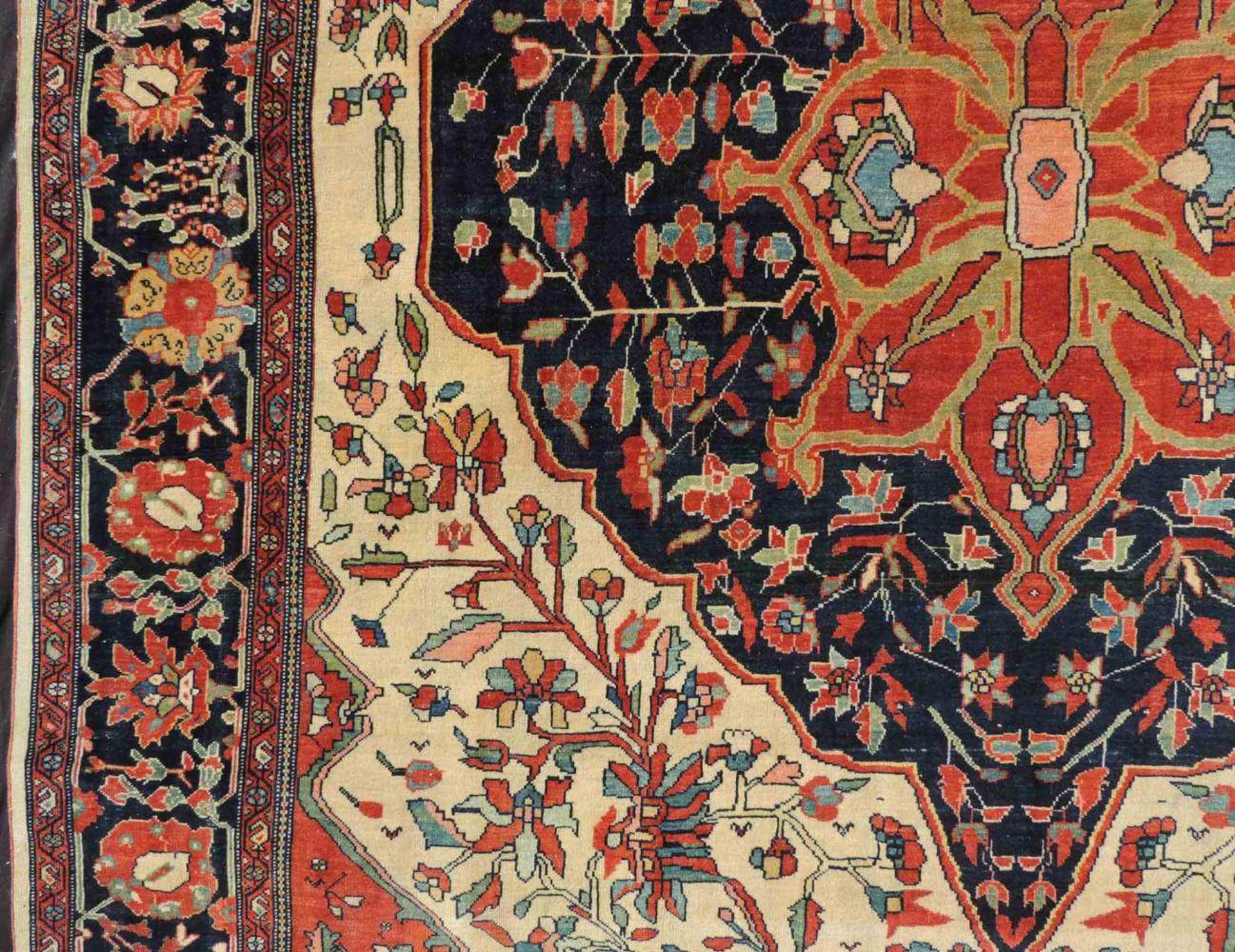 Saruk Ferraghan. Iran. Antik, Mitte 19. Jahrhundert. 190 cm x 135 cm. Teppich, handgeknüpft in - Image 12 of 12