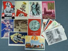 Circa 29 Postkarten und Propagandakarten drittes Reich. Auch Postkarte "Danzig ist Deutsch". Auch "