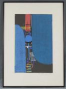 Max ACKERMANN (1887 - 1975). Komposition. 48 cm x 32 cm die Abbildung. Datiert 1972. EA. Rechts