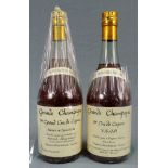 2 Flaschen Grande Champagne 1er Cru de Cognac Ragnaud. 70cl.. 41% und 43%. 2 bottles Grande