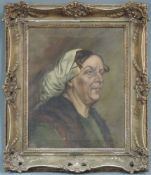 Willy SPATZ (1861 - 1931). Porträt einer alten Dame 41 cm x 50,5 cm. Gemälde, Öl auf Leinwand. Willy