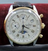 Herrenarmbanduhr Eberhard & Co., Chronograph, limitierte Edition. No. 252/ 989. 40 mm im