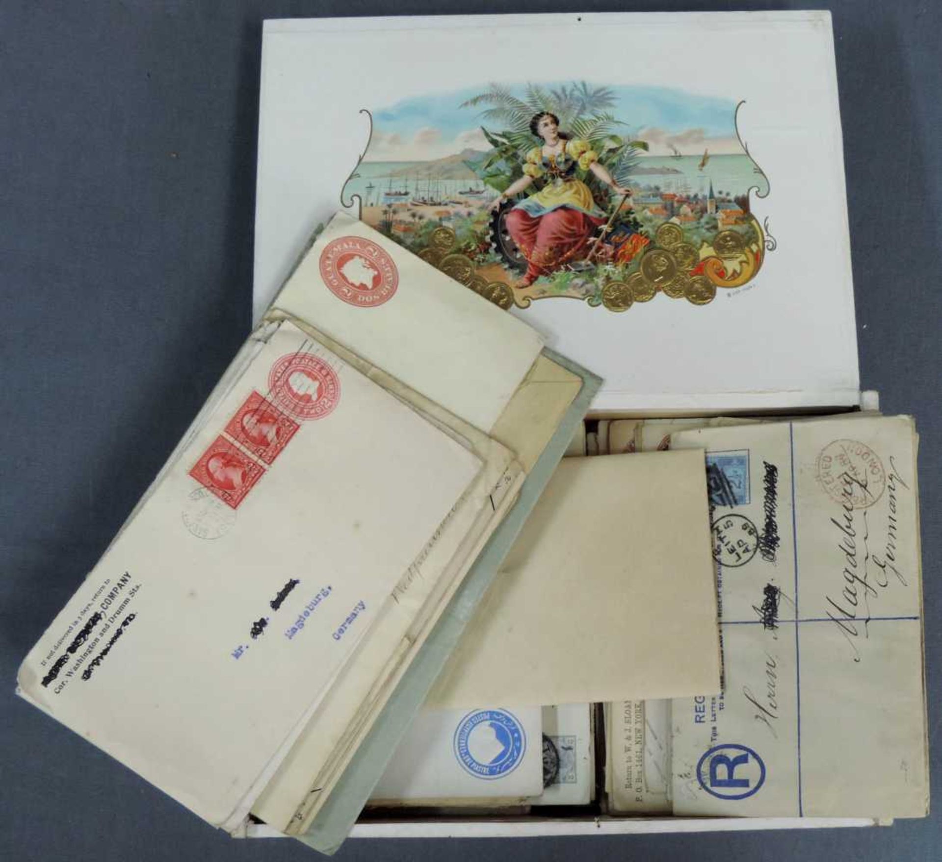 Briefmarken, Postkarten und Briefe, 19. und 20. Jahrhundert. Briefumschläge mit Werbeaufdrucken, - Bild 17 aus 17