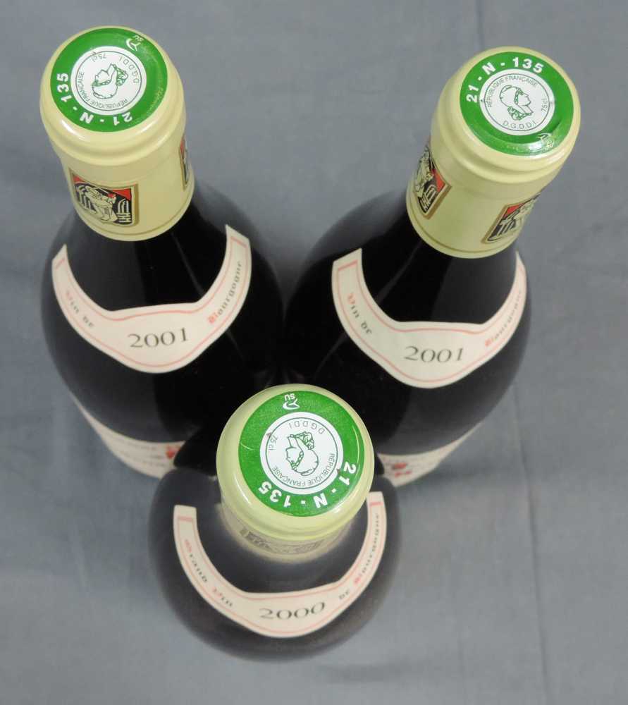2000 (eine Flasche) und 2001 (2 Flaschen) Santenay Maladiere Premier Cru, France. Insgesamt 3 - Image 2 of 9