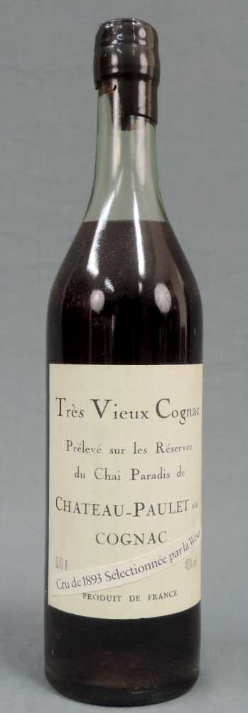 CHATEAU PAULET TRÈS VIEUX COGNAC. Cru de 1893 Sélectionnée par la Wesa. 70cl. 40%. CHATEAU PAULET