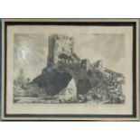 Giovanni Battista PIRANESI (1720 - 1778) "Veduta del Ponte Salario". Der Stich circa 42 cm x 63