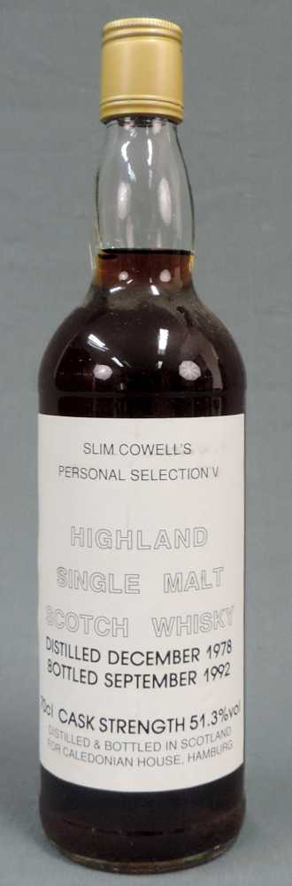 Slim Cowell's Personal Selection V. Highland Single Malt Scotch Whisky. 70cl, 51,3%. Distilled