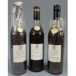 3 Flaschen Cognac Croizet Saint Même (Charente) Grand Champagne. Lot 33. 40% 70cl. 3 bottles