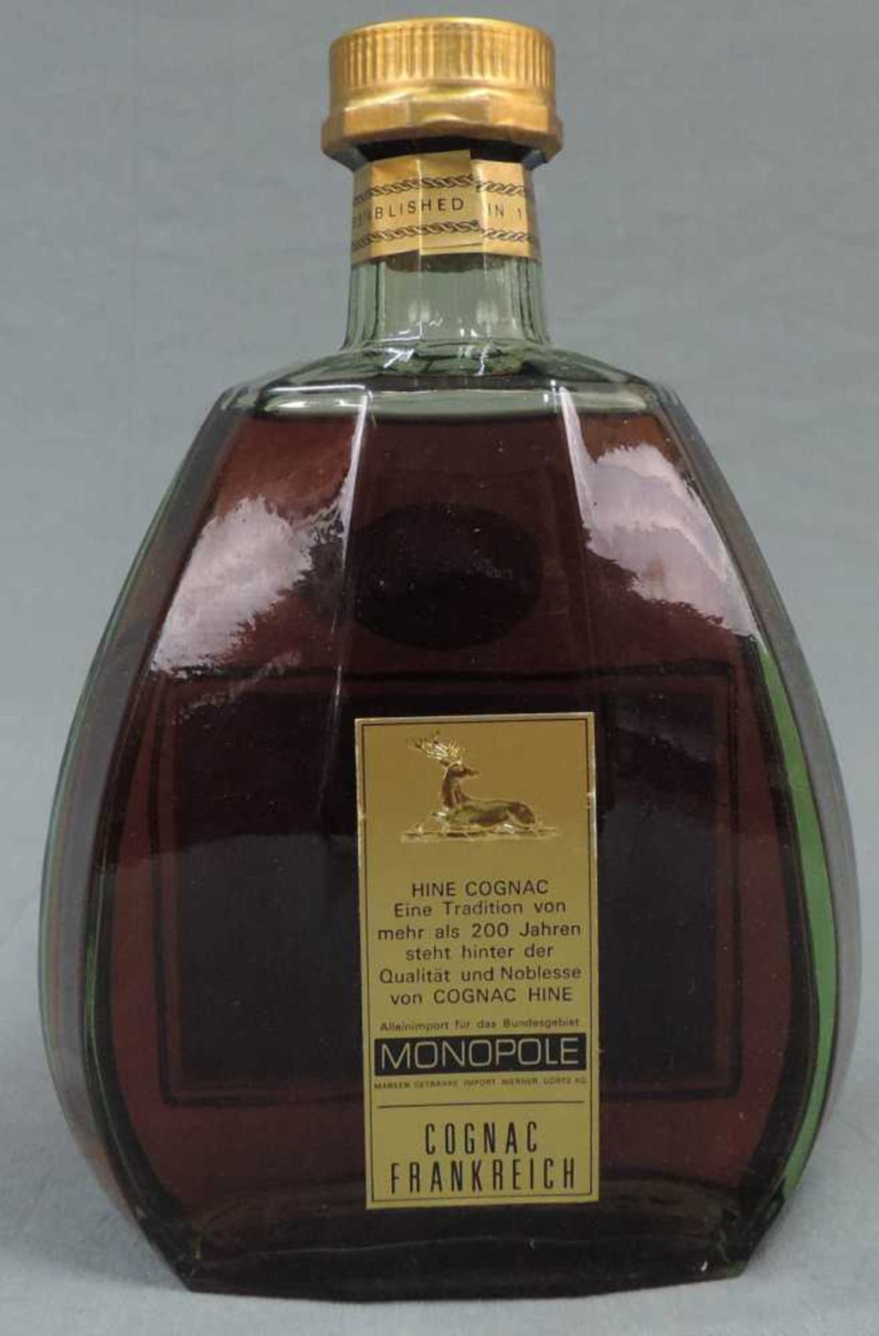 HINE TRIOMPHE Cognac Très Vieille Grande Champagne. 70cl. Mit original Karton. HINE Cognac - Bild 4 aus 6