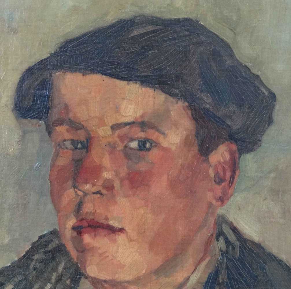 Willy FRIES (1881 - 1965) zugeschrieben. Studie von 2 Buben. 47 cm x 40 cm. Gemälde, Öl auf Leinwand - Image 4 of 6