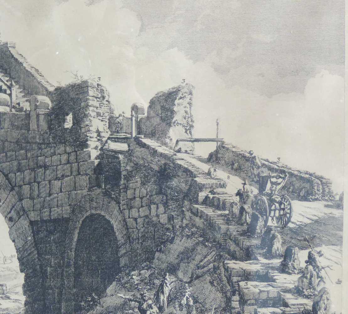 Giovanni Battista PIRANESI (1720 - 1778) "Veduta del Ponte Salario". Der Stich circa 42 cm x 63 - Image 5 of 5