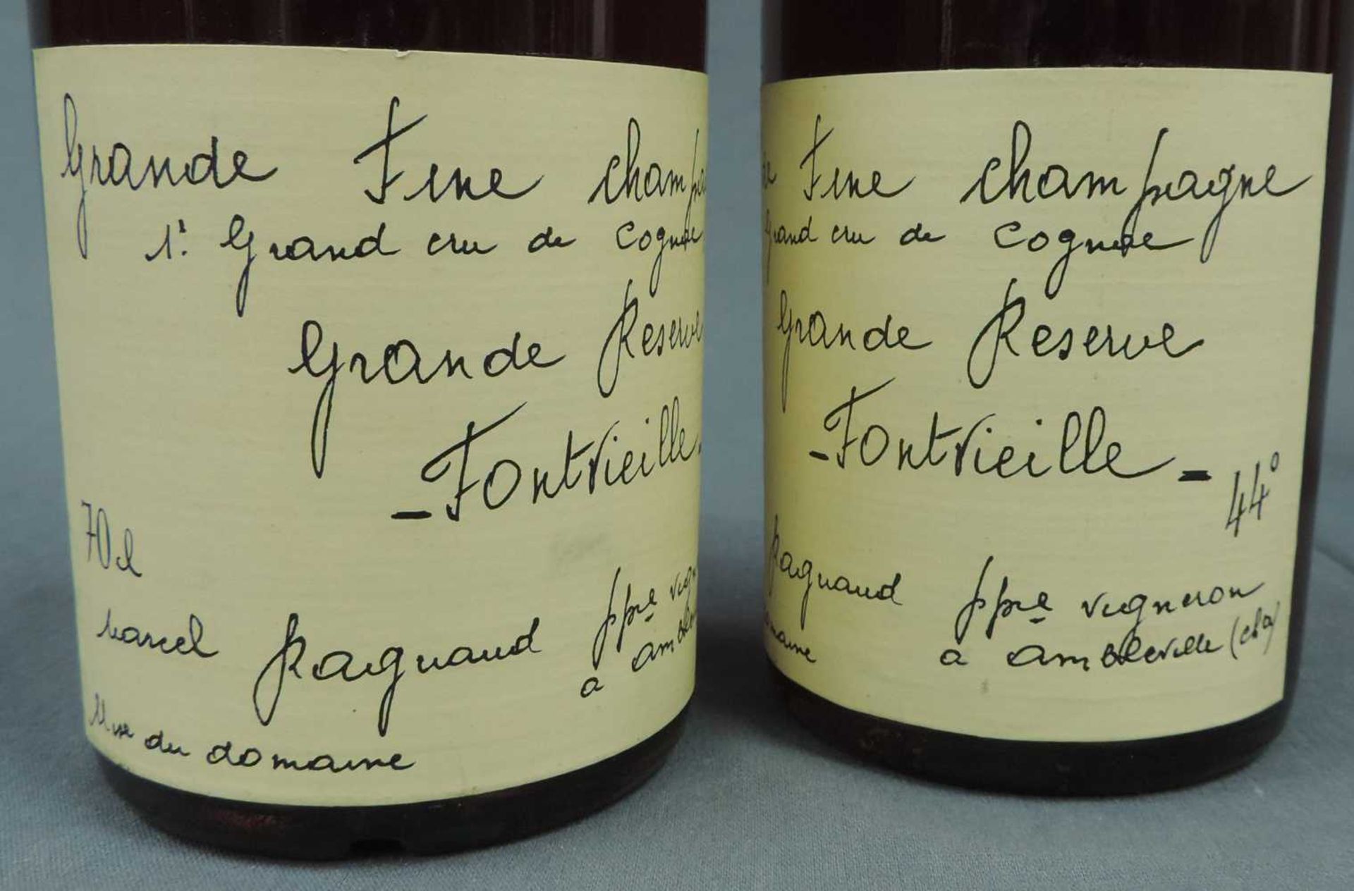 2 x Madame Gaston Briand, 2 x Grande Reserve "Fontvieille", M. Ragnaud. Je Cognac Grand fine - Image 2 of 8