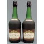 2 Flaschen Calvados, Jehan Foucart, 1953 und 1963. 70cl. 42%. 2 bottles Calvados, Jehan Foucart,