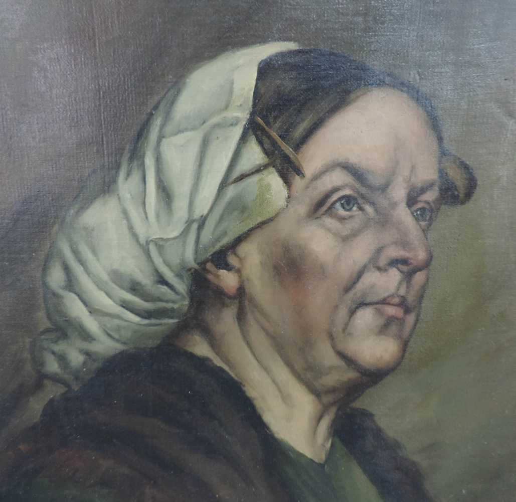 Willy SPATZ (1861 - 1931). Porträt einer alten Dame 41 cm x 50,5 cm. Gemälde, Öl auf Leinwand. Willy - Image 2 of 6