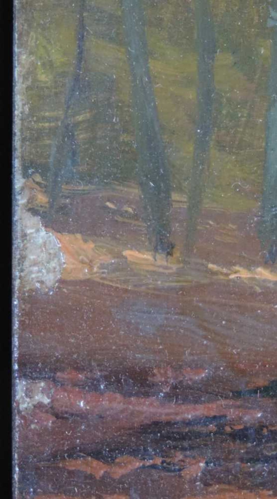 Carl Ludwig FAHRBACH (1835 - 1902). Rehe am Waldbach 1894. 36 cm x 44 cm. Gemälde, Öl auf Holz. - Bild 7 aus 8