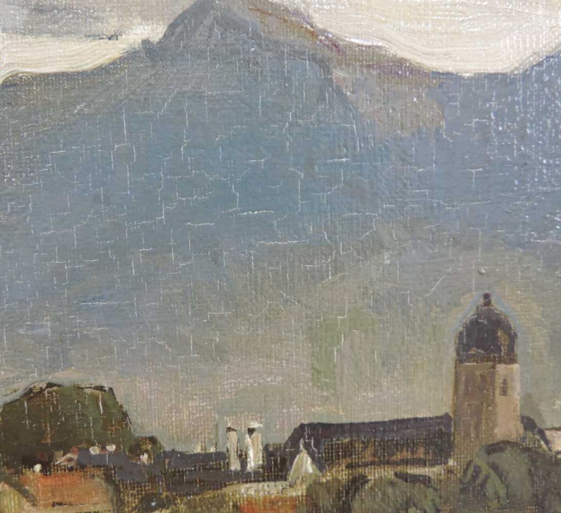Otto MILLER-DIFLO (1878 - 1949). Blick auf die Fraueninsel in Chiemsee. 59,5 cm x 81,5 cm. - Bild 10 aus 10