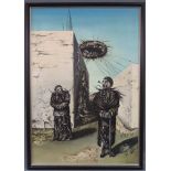 Paul STRUCK (1928 - 2015). Les soeurs Gorgo (Die Schwestern Gorgo). 65 cm x 45 cm. Gemälde, Öl auf
