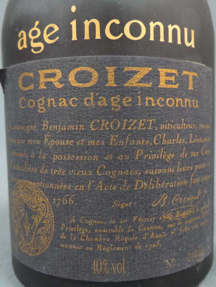 Croizet XO age inconnu Cognac. 70cl. 40%. Croizet XO age inconnu Cognac. 70cl. 40%. - Image 2 of 5