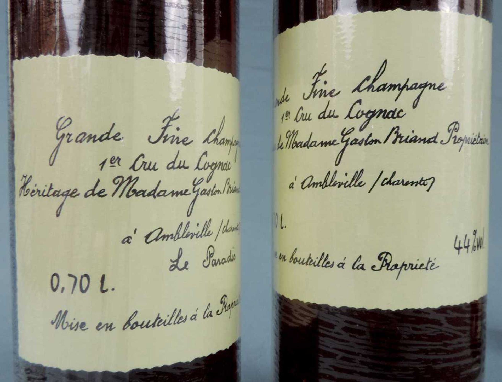 2 x Madame Gaston Briand, 2 x Grande Reserve "Fontvieille", M. Ragnaud. Je Cognac Grand fine - Image 5 of 8