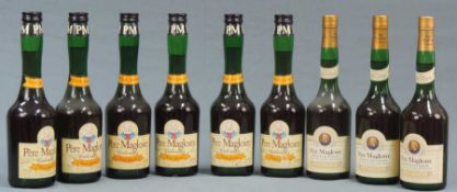 9 ganze Flaschen Pere Magloire fine Calvados. 9 whole bottels Pere Magloire fine Calvados.