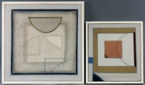 James HARTE (1932 -). Graphische Kompositionen. Eine 1981 und die zweite 1979. Bis 71 cm x 70 cm die