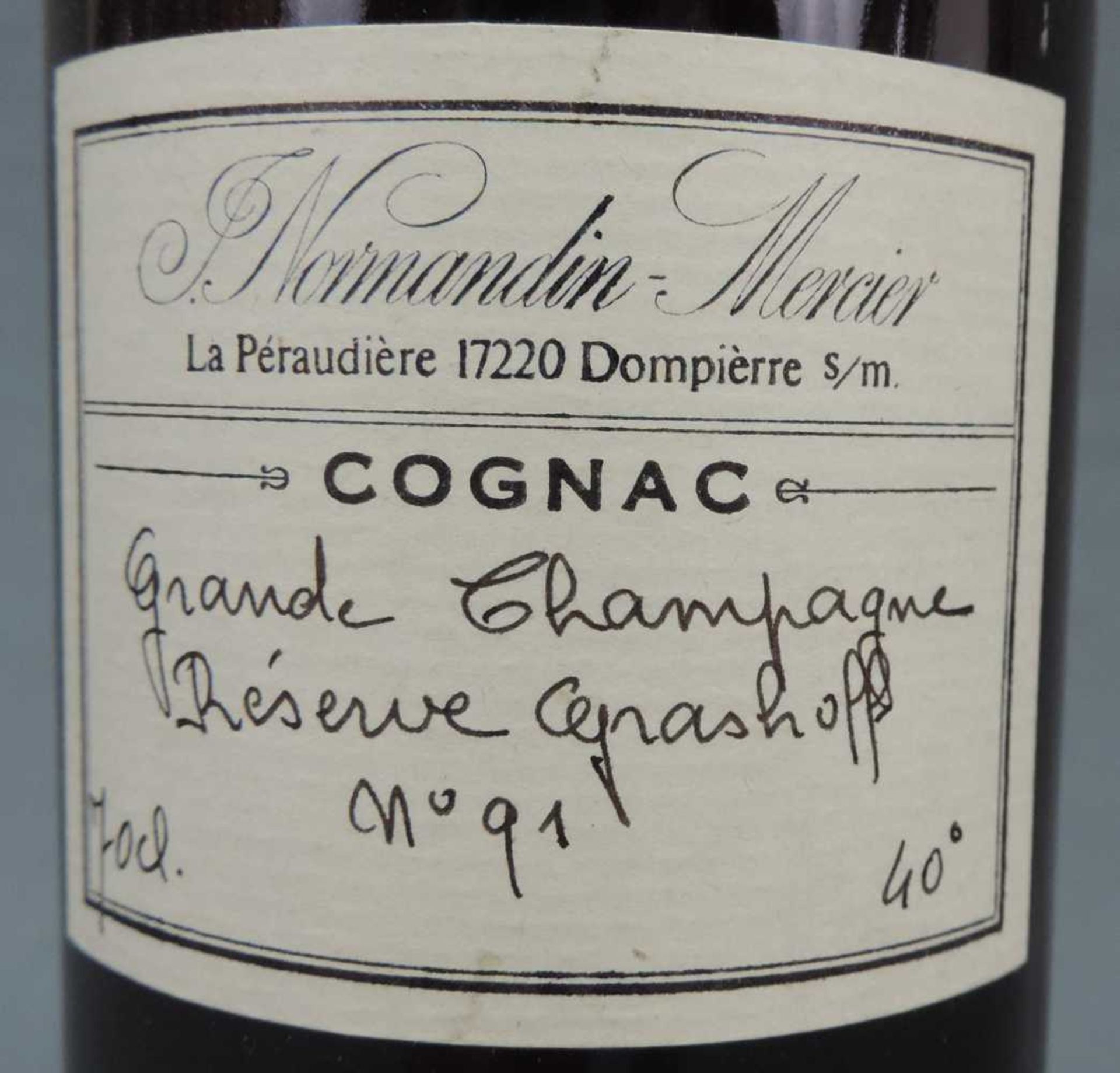Normandin Mercier - Cognac Grande Champagne Reserve n°91. 70cl. 40%. Normandin Mercier - Cognac - Image 2 of 5