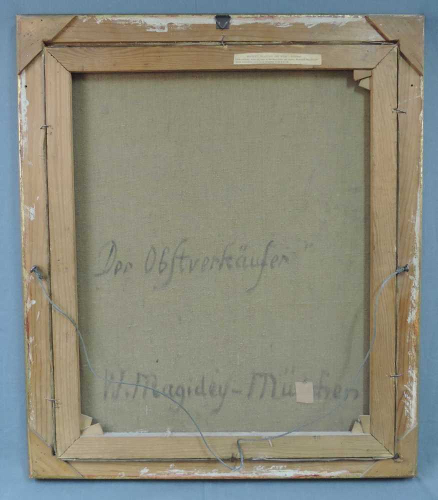 Wladimir MAGIDEY (1881 - ?). "Obstverkäufer". 60,5 cm x 50,5 cm. Gemälde, Öl auf Leinwand. Unten - Image 4 of 5