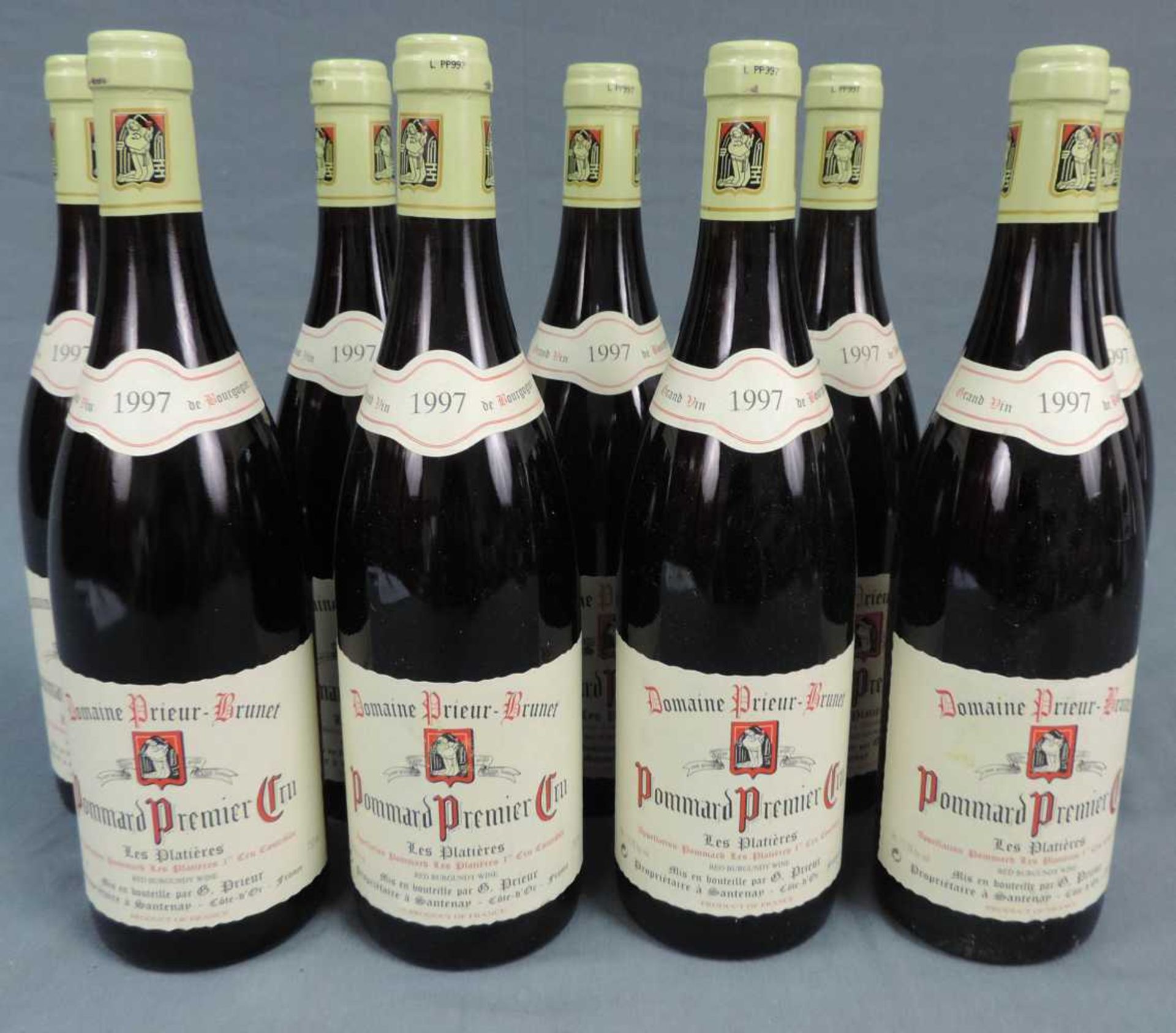 1997 Domaine Prieur - Brunet, Pommard Premier Cru Les Platieres, France. 9 Flaschen, 750 ml, Alc.,