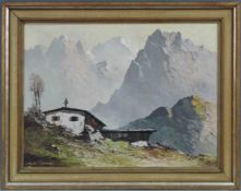 Georg ARNOLD-GRABONÉ (1896 - 1982), Ansicht vom Pfandlhof, Kaisergebirge. 60,5 cm x 80 cm.