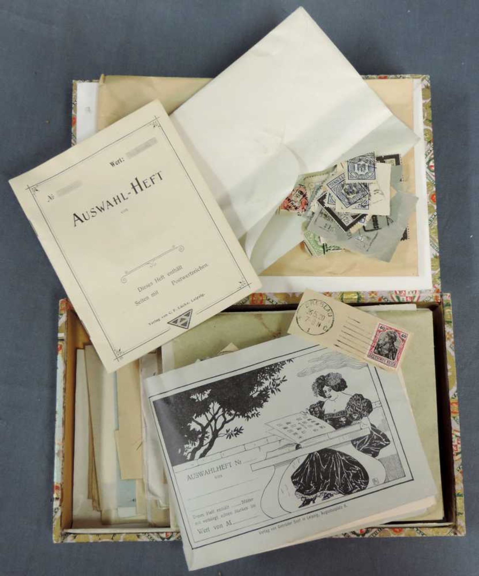 Briefmarken, Postkarten und Briefe, 19. und 20. Jahrhundert. Briefumschläge mit Werbeaufdrucken, - Bild 16 aus 17
