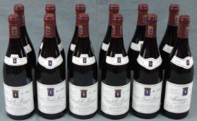 12 Flaschen Burgunder, Rotwein. Von Andre Ziltener. Ein mal 2011 Mercury 1er Cru. 5 mal Nuits -