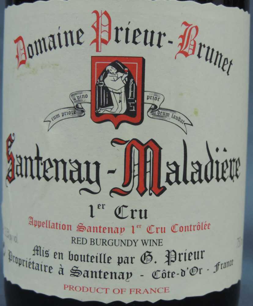 2000 (eine Flasche) und 2001 (2 Flaschen) Santenay Maladiere Premier Cru, France. Insgesamt 3 - Image 3 of 9