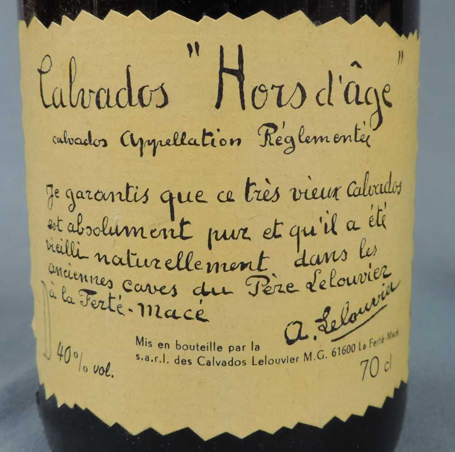 5 ganze Flaschen Calvados. Teils Hors d'Age, teils mit Karton. Dazu eine Flasche Calvados - Image 12 of 19