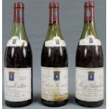 1982 Cambertin und Corton Renards und Mazy Chambertin, je Grand Cru. 3 ganze Flaschen Burgunder.